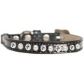 Mirage Pet Products Pearl & Clear Jewel Ice Cream Cat Safety CollarBlack Size 14 625-10 BK14